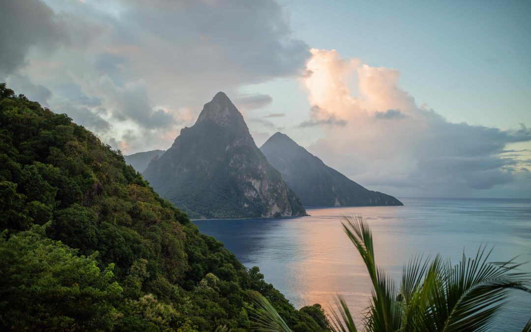The Pitons set the scene – small weddings in St Lucia are on the rise