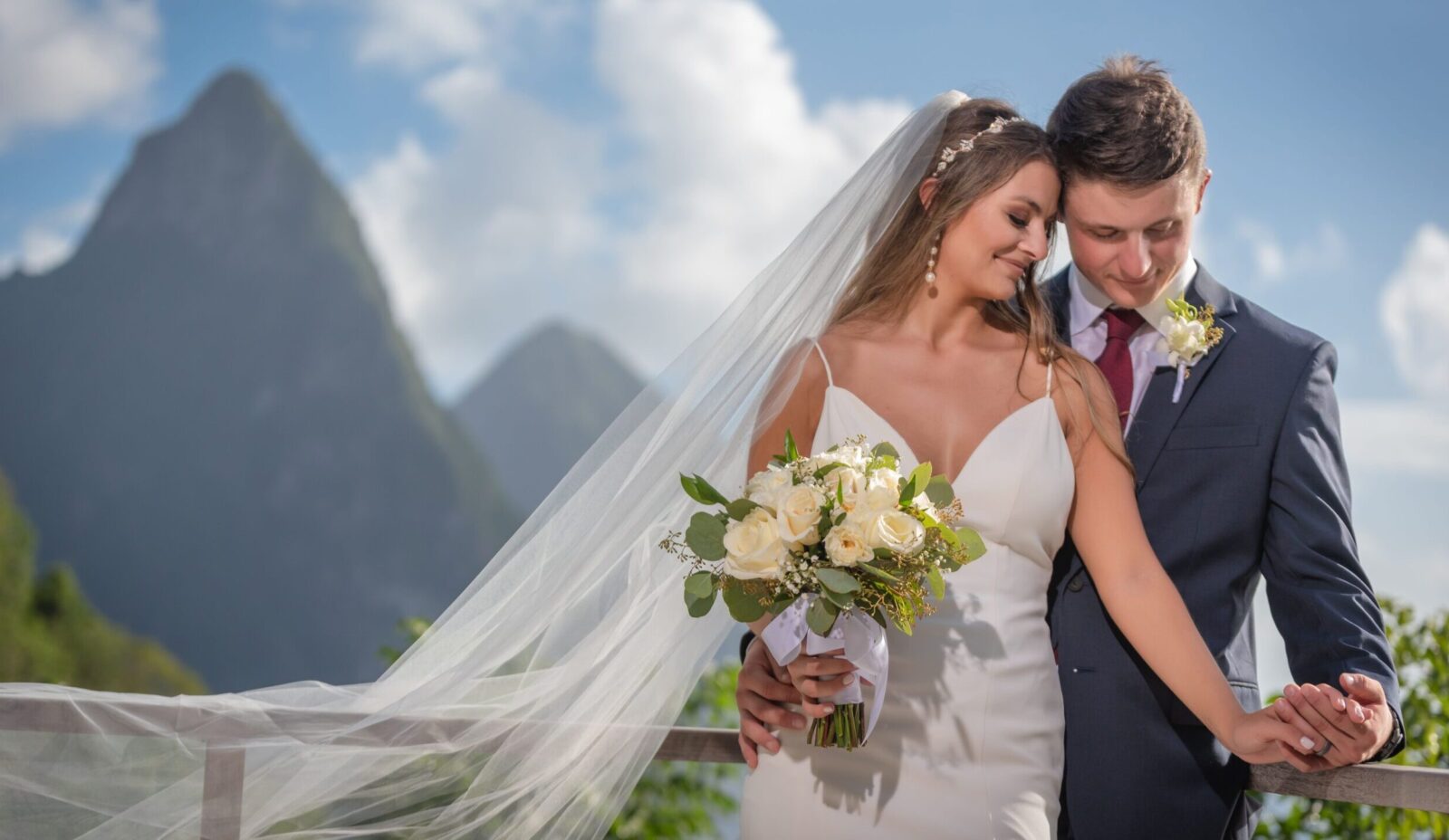 savour the moment newly weds at cosmos st lucia